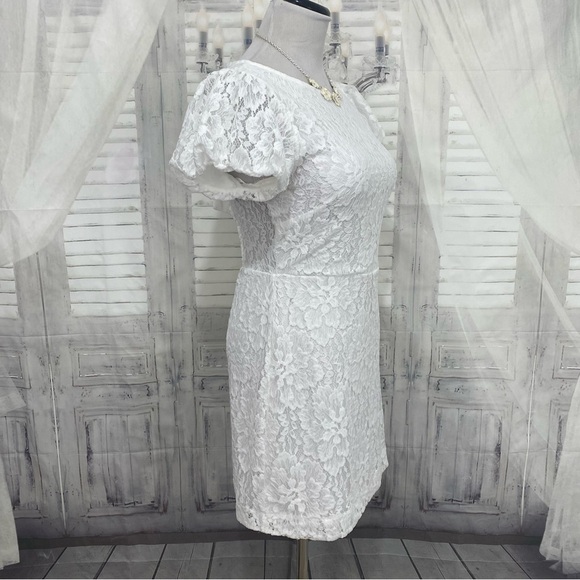 NEW Free People Dress Ivory Off White Hailee Lace Tie Back Minidress Open Back - Picture 5 of 12